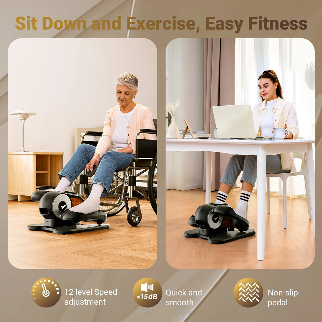 MERACH Under Desk Elliptical Leg Exerciser Electric for Seniors