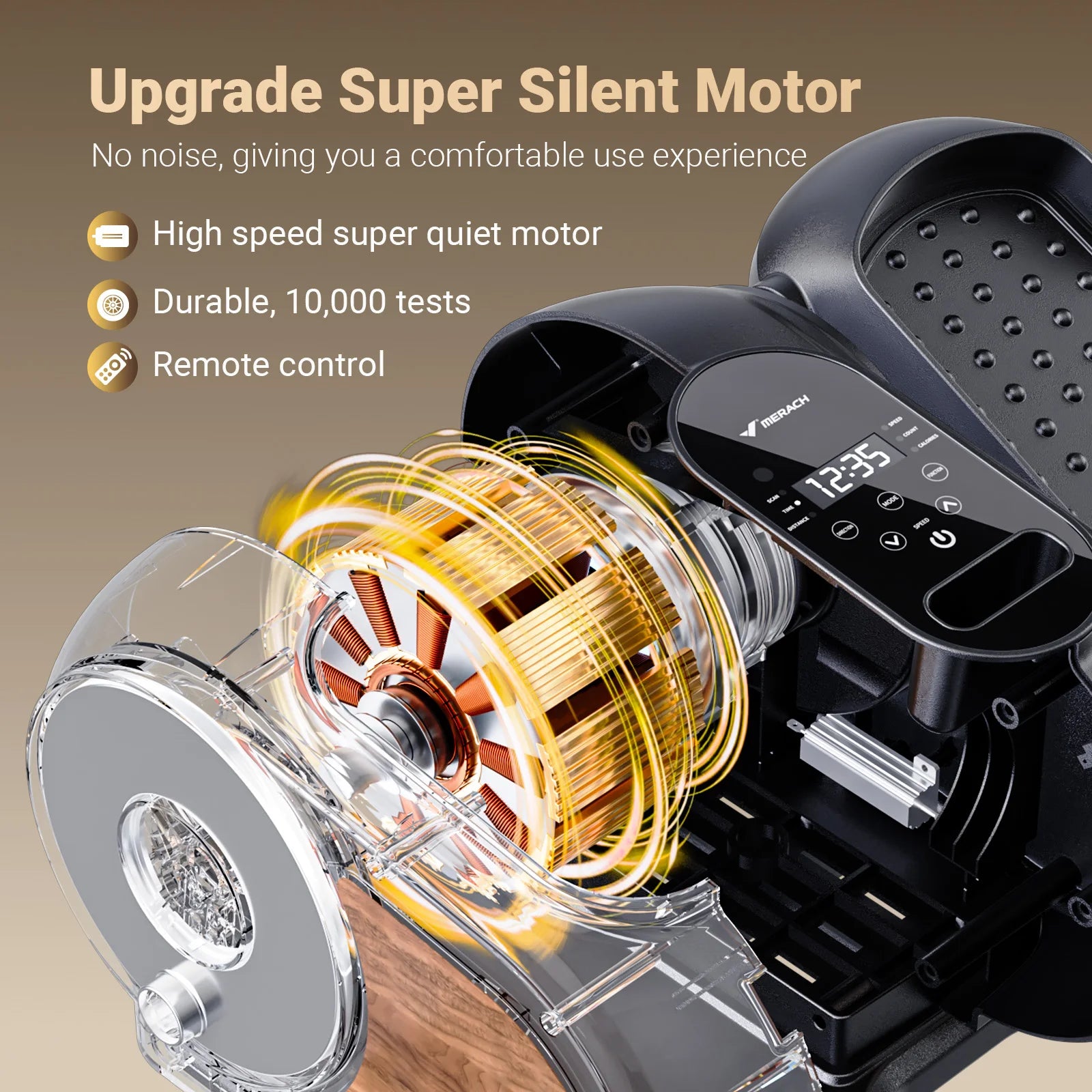 MERACH Under Desk Elliptical Leg Exerciser Electric for Seniors