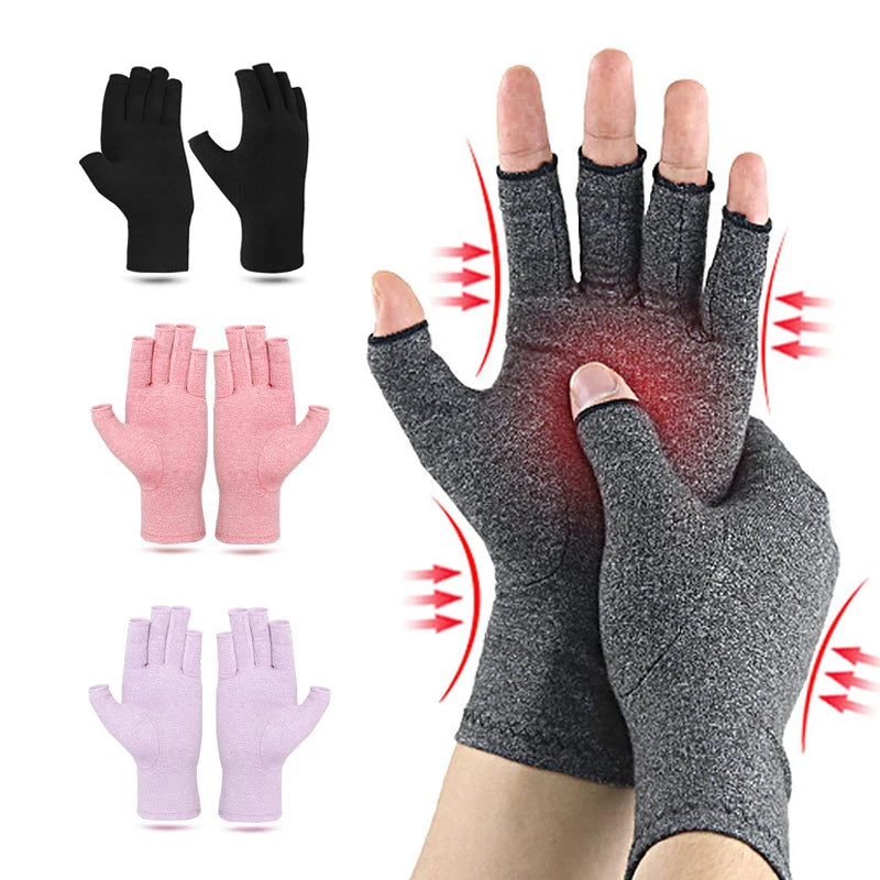 Relieve Hand Discomfort with 1-pair Fingerless Compression Gloves