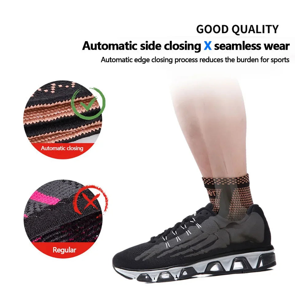 1PC Compression Support Copper Ankle Brace