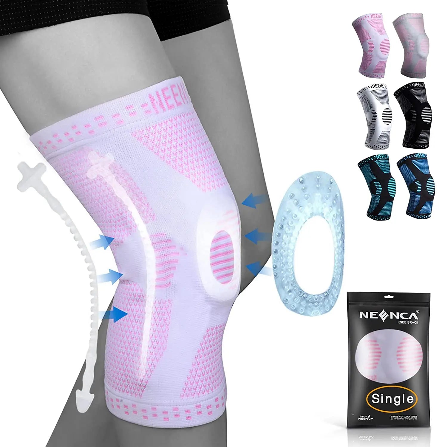 NEENCA Copper Knee Brace Knee Support with Patella Gel Pad