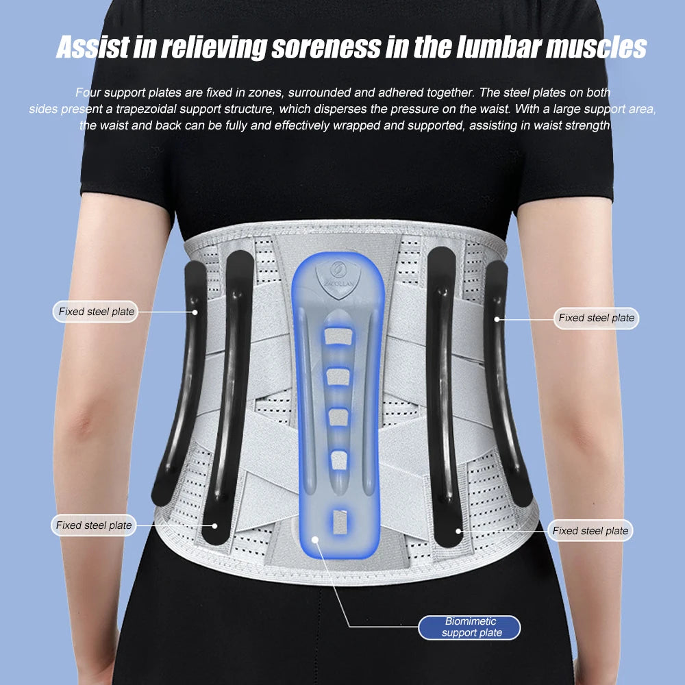 Back Brace for Lower Back Pain Relief, Lumbar Support, Herniated Disc, and Sciatica