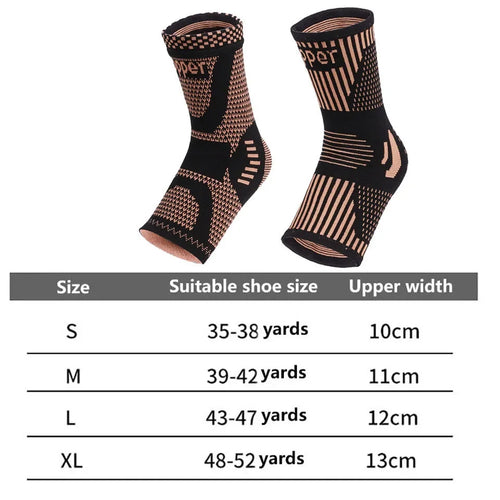 1PC Compression Support Copper Ankle Brace