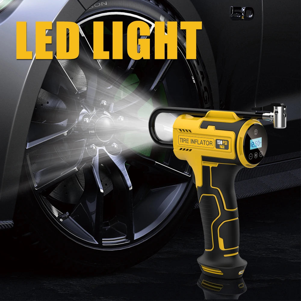 Cordless bike Tire Inflator Portable Electric Air Compressor 150PSI
