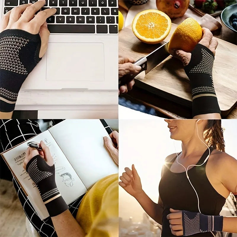 Copper Fiber Wrist Brace  Elastic Wristband