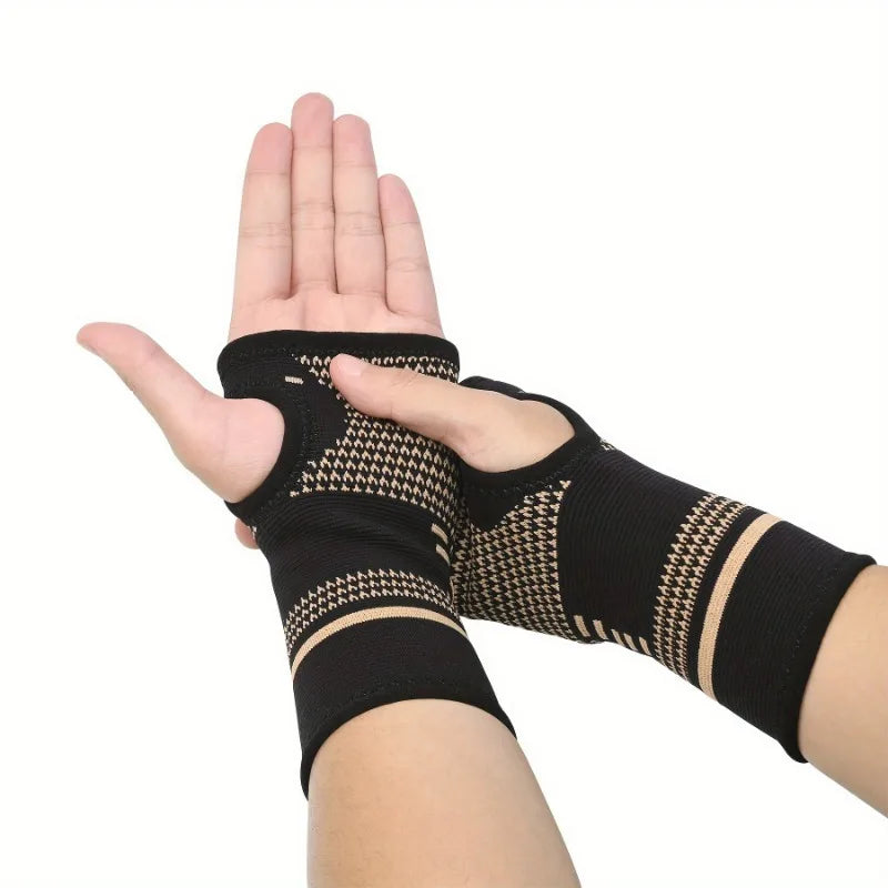 Copper Fiber Wrist Brace  Elastic Wristband
